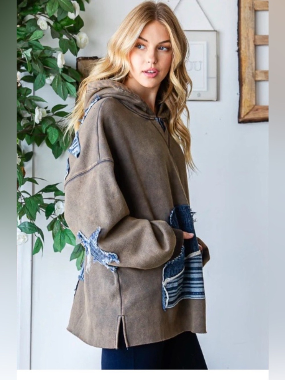 Oli & Hali Star Gazing Distressed GRAY Hoodie AND Joggers— OUTFIT see descripti